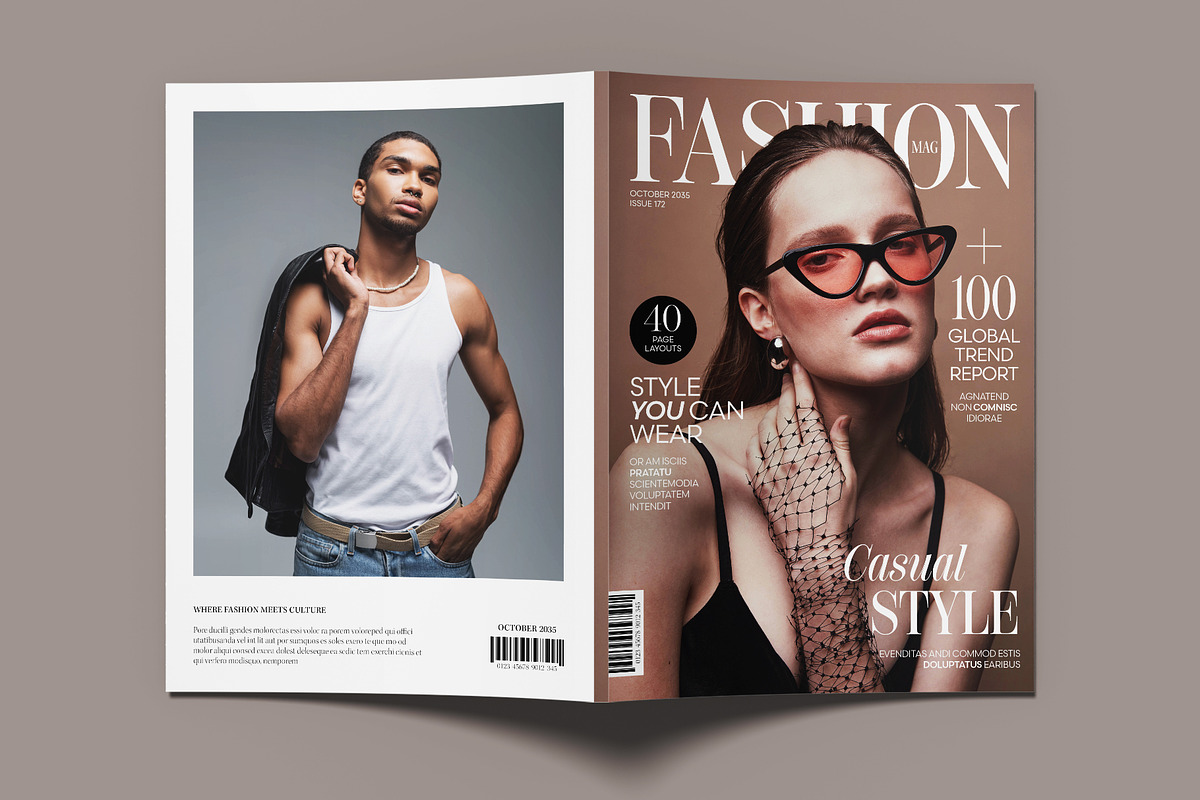 Fashion Magazine Template, a Magazine Template by BrandPacks (Photo 4 of 7)