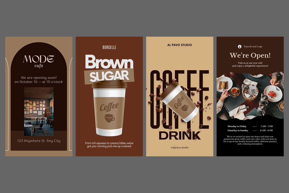 IG Story Templates Caffe Style, a Social Media Template by Al Pavo Studio (Photo 2 of 3)