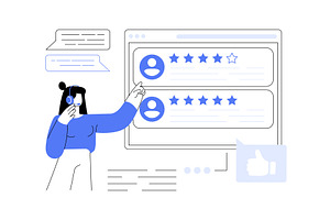 Customer feedback isolated cartoon, a Person Illustration by Visual Generation