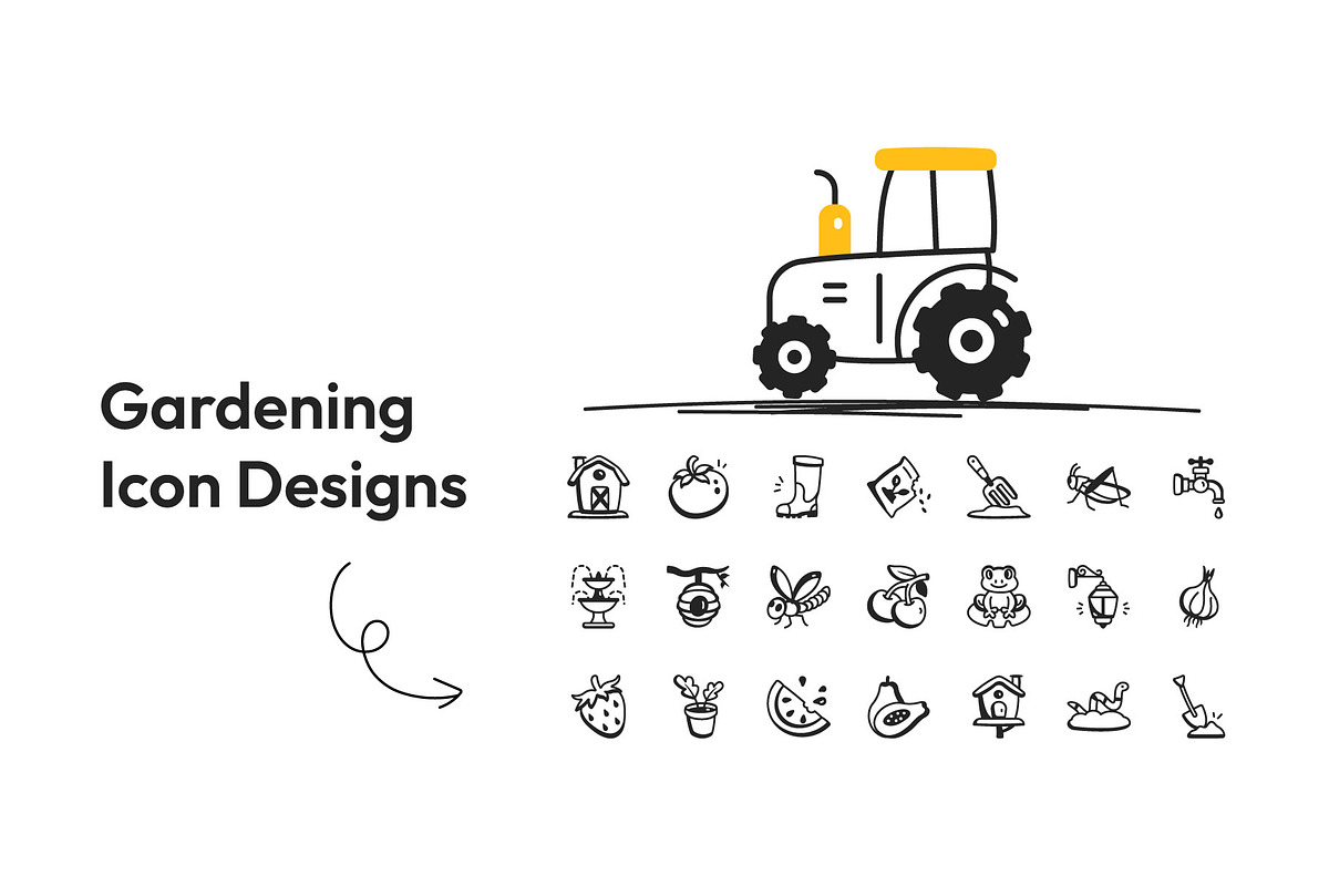 Garden Doodle Icon Collection, an Outline Icon by Prosymbols (Photo 3 of 8)