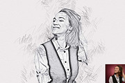 Realistic Pencil Sketch FX Photoshop, an Action Add-On by Studio Retouch (Thumbnail 13 of 14)