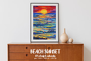 Beach Sunset, a Decorative Illustration by Digital Art Creations (Thumbnail 7 of 7)