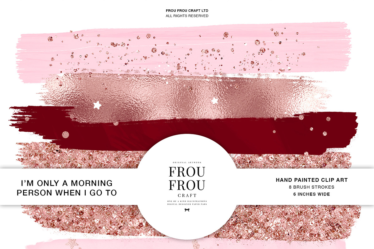 Rose Gold Fairy Tale Brush Strokes, an Illustration by Frou Fou Craft (Photo 1 of 3)