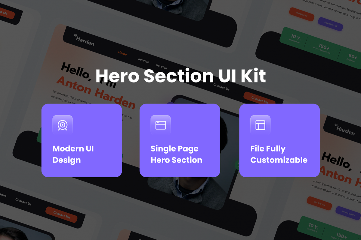 Harden - Creative Agency Hero Header, a Templates & Theme by SquidPixey (Photo 3 of 3)