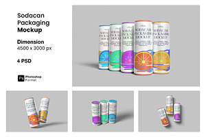 Soda Can Packaging Mockup