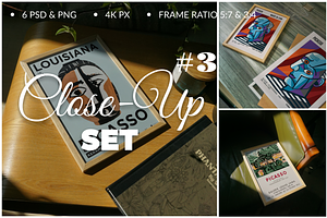 Frame Mockups Close-Up Set 6 PSD