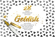 Goldish Kit. Gold Styles with Extras, a Layer Style Add-On by Ruslan Zelensky (Thumbnail 2 of 5)