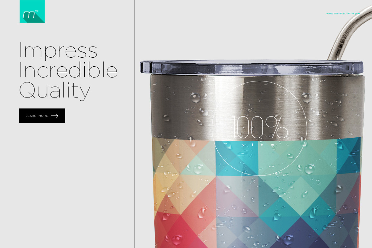 30 oz Stainless Tumbler Mock-up, a Cups & Container Mockup by Mocca Mockups Store (Photo 7 of 7)