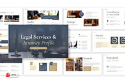 Legal Services & Attorney PowerPoint, a Presentation Template by Loin Studio (Thumbnail 1 of 4)