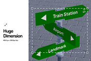 Street Direction Mockup, a Product Mockup by SLAB! Design (Thumbnail 2 of 6)