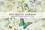 Butterfly Garden Seamless Pattern, a Pattern Graphic by Spinsugar Graphics (Thumbnail 1 of 6)