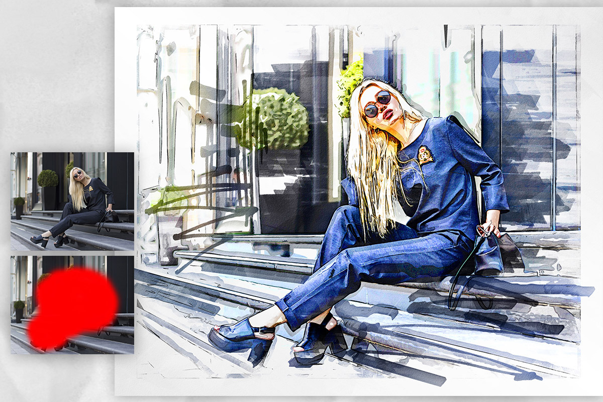 Marker Sketch Photoshop Action, an Action Add-On by GorynArt (Photo 18 of 20)
