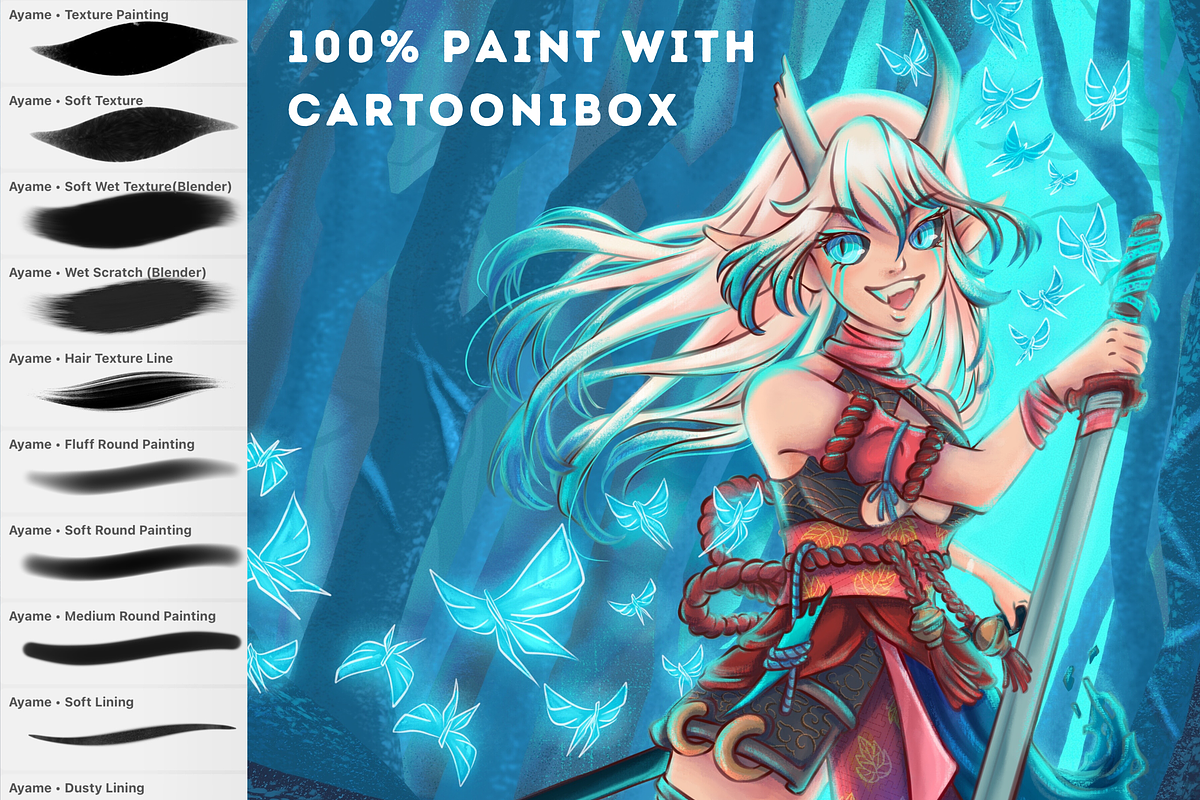 Cartoon iBox Procreate Brushes, a Brush Add-On by ProcreateiBox