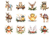 Christmas Nativity Clip Art, a Seasonal Illustration by Designking (Thumbnail 2 of 5)