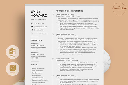 Resume/CV - The Howard