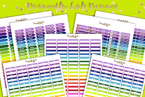 80 Page Rainbow Printable Stickers