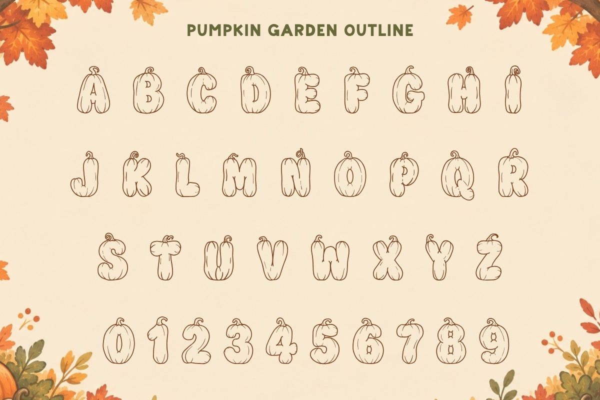 Pumpkin Garden - Autumn Font, a Symbol Font by AnningArts (Photo 6 of 6)