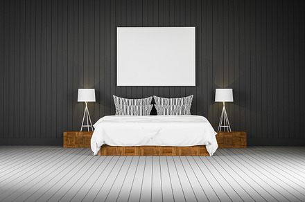 Loft style bedroom 3d rendering containing 3d, apartment, and architecture, an Architecture Photo by coffeelover