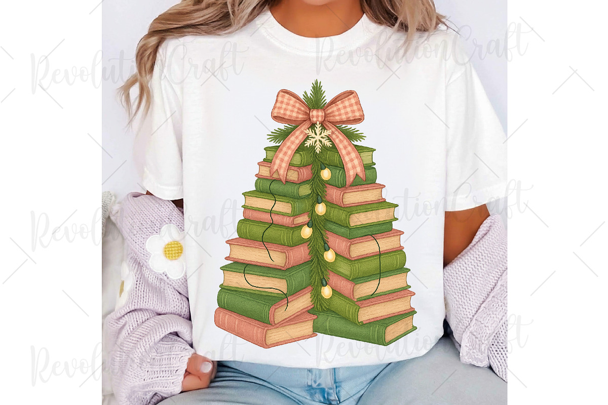 Christmas Book Tree Png, Christmas, an Illustration by OK Design (Photo 3 of 6)