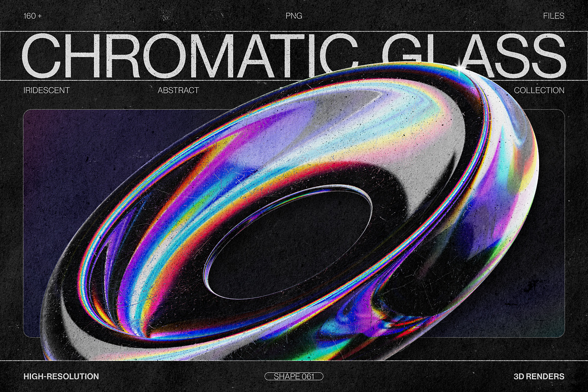 Chromatic Glass 3D Shapes Pack, an Object Graphic by Samolevsky (Photo 27 of 30)