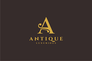 Antique Letter A Logo Design