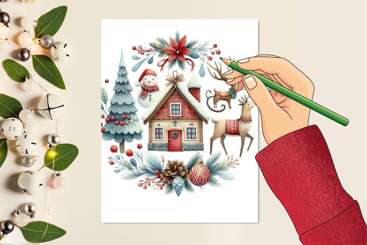 Christmas Scandinavian PNG, an Illustration by Designking (Photo 2 of 4)