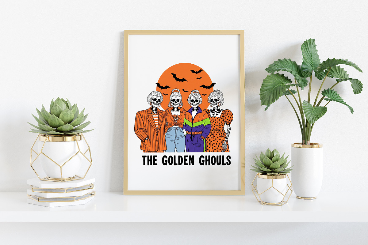 The Golden Ghouls PNG, an Illustration by Craft Nest (Photo 4 of 6)