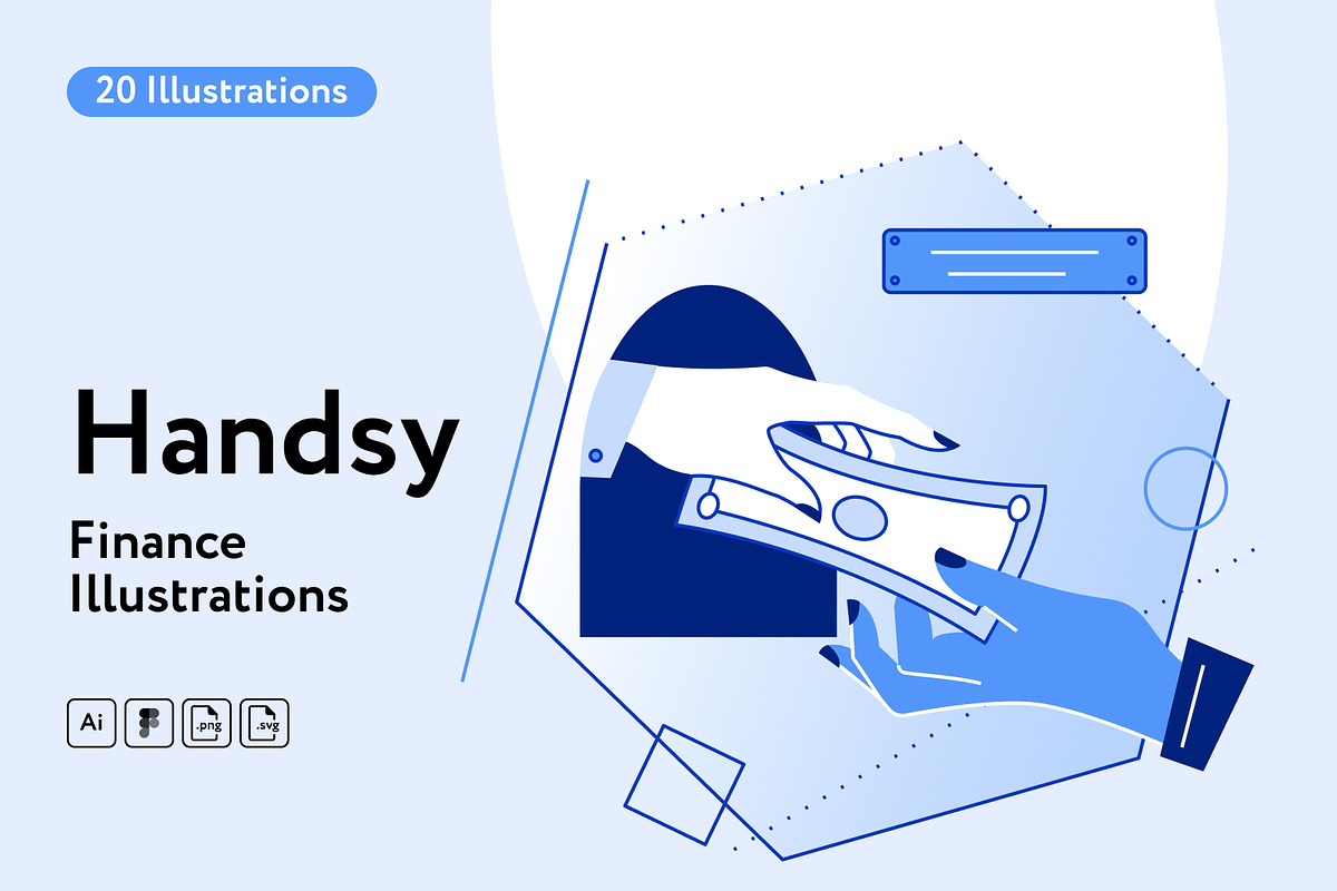 Handsy Finance illustrations, a Finance Illustration by Welovegraphics (Photo 1 of 7)
