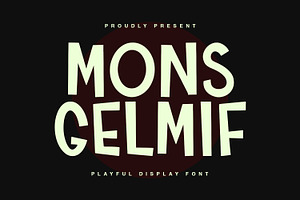 Monsgelmif Playful Display Font, a Sans Serif Font by Maulana Creative