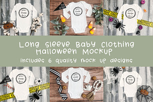 Long Sleeve Onesie Mockup Bundle