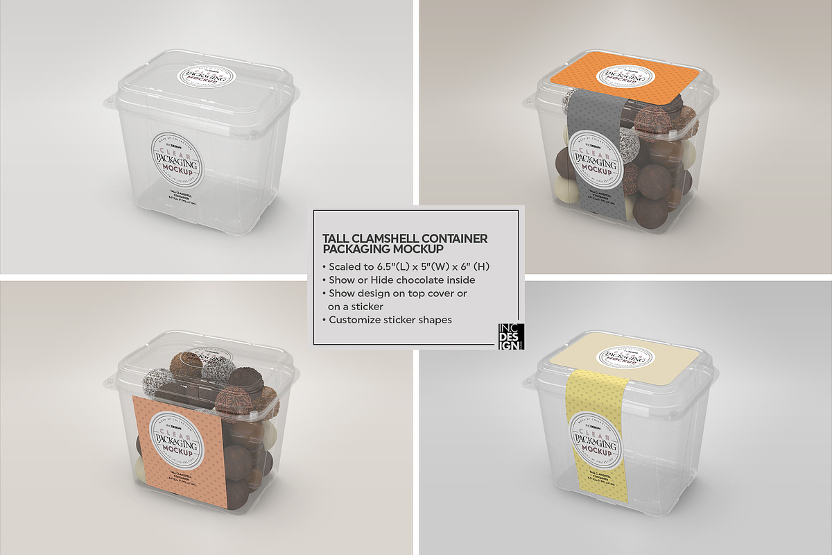 01 Clear Container Packaging Mockups, a Cups & Container Mockup by INCDesign (Photo 23 of 24)