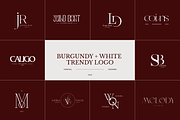 Canva burgundy and white trendy logo, a Branding & Logo Template by Uyava Space (Thumbnail 1 of 7)