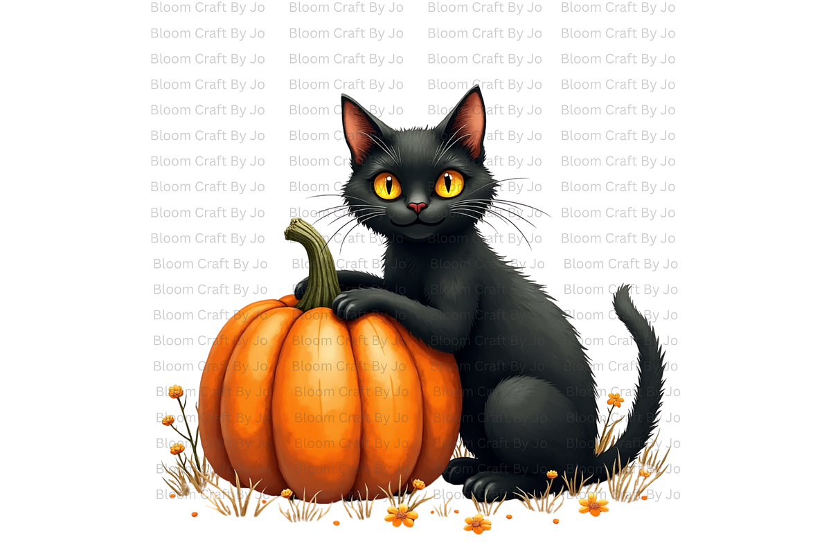 Pumpkins with Black Cats, an Animal Illustration by Bloom Craft Creations (Photo 6 of 12)