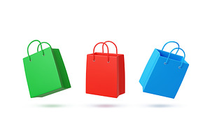 3d shopping bags icons, store, an Object Illustration by Buch&Bee