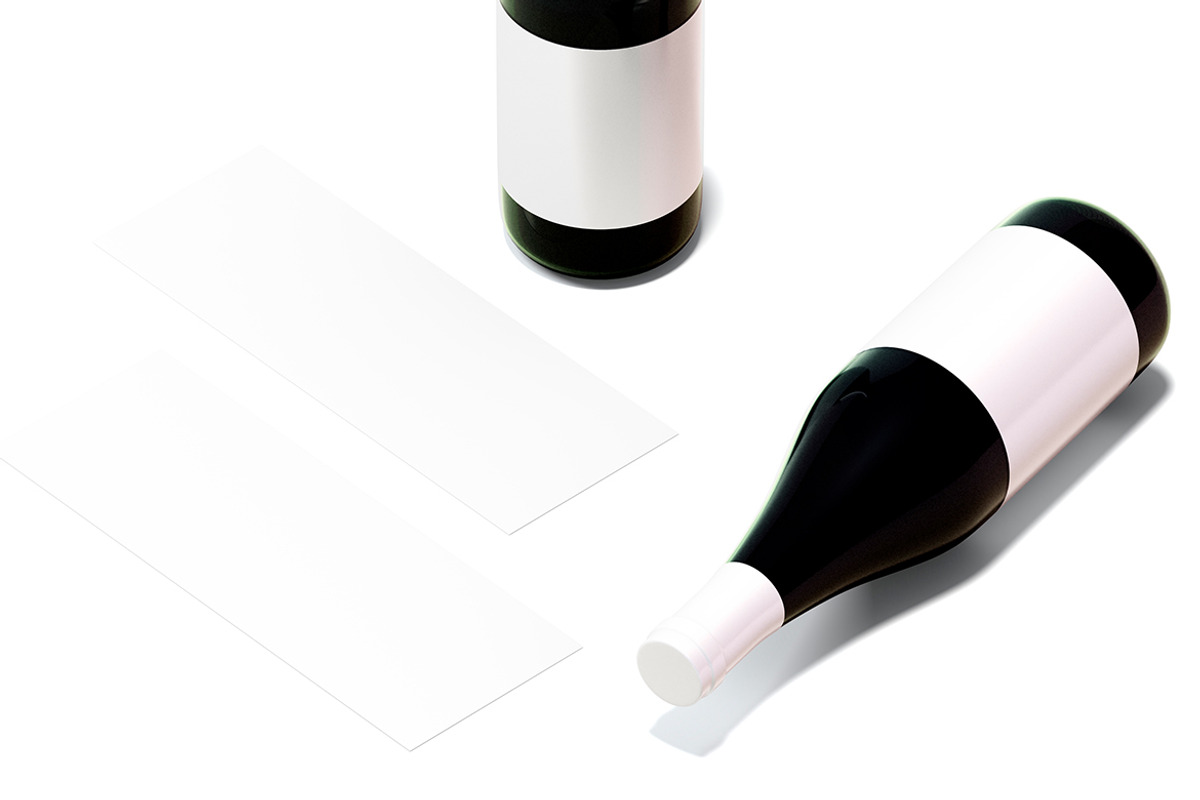 Wine Bottle and Label Mockup Set, a Product Mockup by McLittle Stock (Photo 2 of 2)