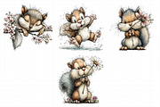 Watercolor Spring Squirrel Clipart, an Illustration by Daily.Designs (Thumbnail 7 of 8)