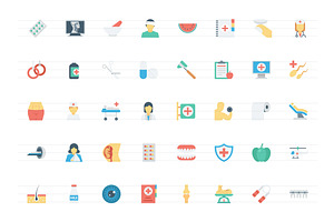 200 Flat Medical And Health Icons