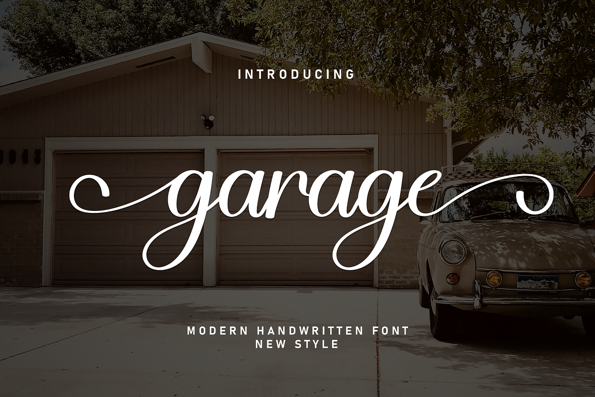 Garage | Script Font, a Handwritten Font by Scratchones (Photo 1 of 9)