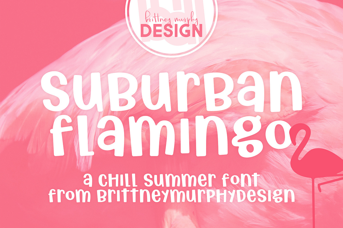 Suburban Flamingo, a Font by Brittney Murphy Design (Photo 1 of 2)