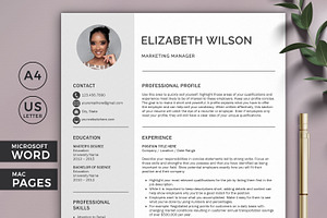 Resume - CV Template with Photo