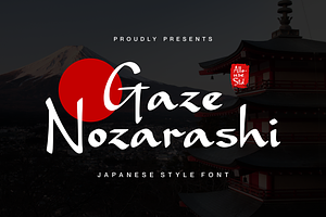 Gaze Nozarashi A Japanese Style Font, a Font by Allouse Studio
