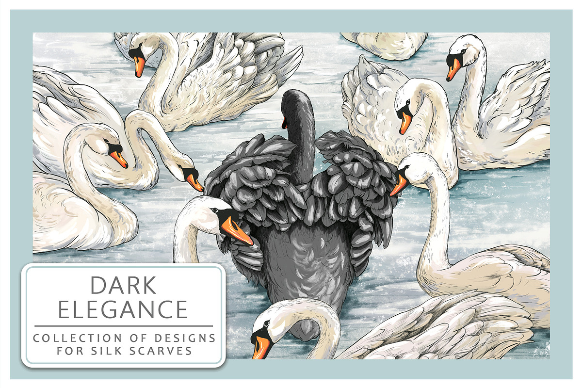 Silk Scarf Dark Elegance, a Wallpaper Graphic by Natalia0307 (Photo 1 of 7)