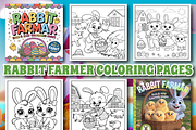 Rabbit Farmer Coloring Pages for Kid, an Animal Illustration by Design Zone (Thumbnail 1 of 5)