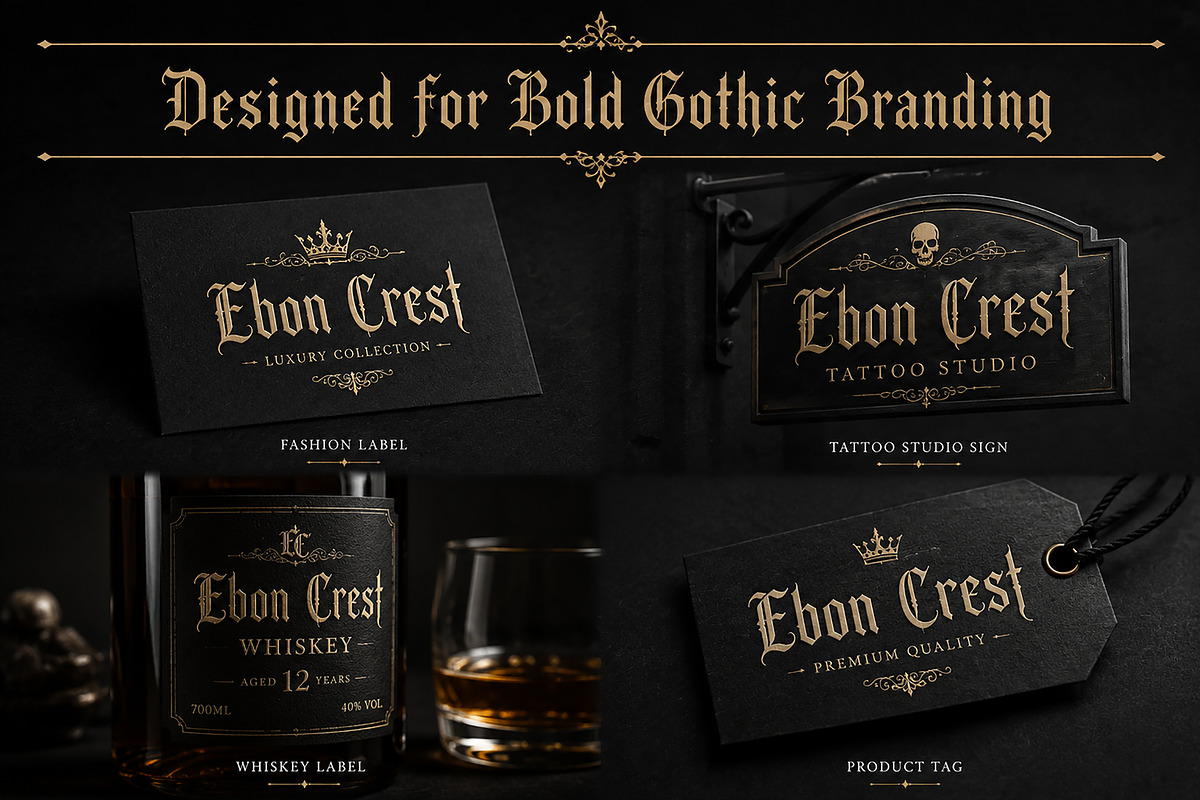 Ebon Crest, a Blackletter Font by Wow Magic (Photo 4 of 7)