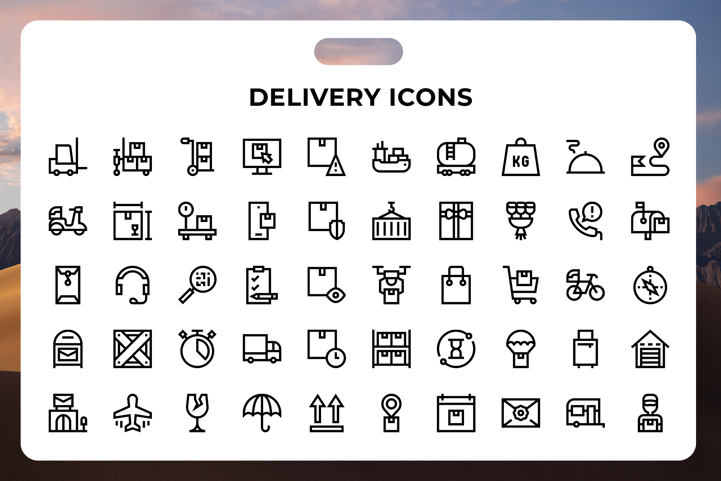 Delivery Icons, an Icon by Wencory