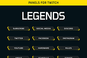 Legends Twitch Panels - 8 Colors, a Social Media Template by Gear Store (Thumbnail 6 of 8)