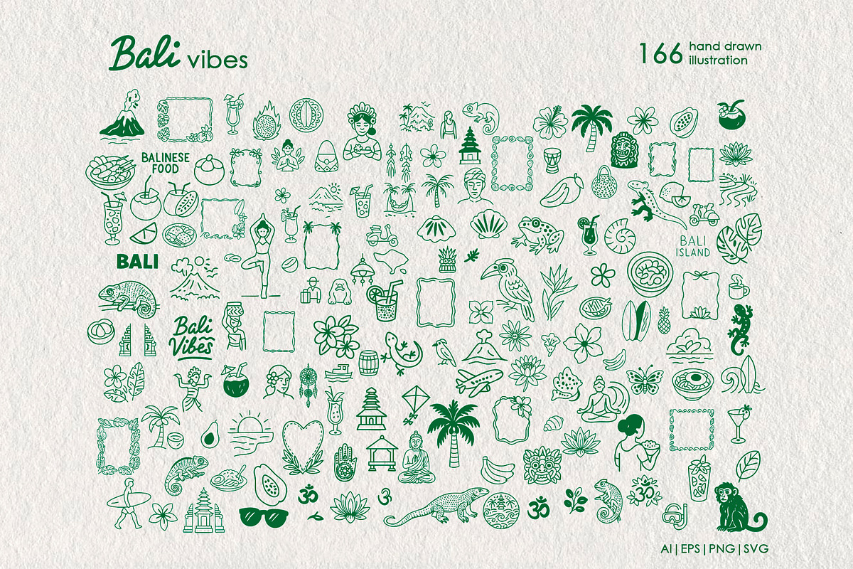 Bali Vibes Whimsy Illustrations, an Object Illustration by SunnJaneArt (Photo 2 of 12)