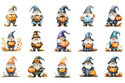 Gnome Holding Pumpkin Clipart, an Illustration by Designking (Thumbnail 3 of 5)