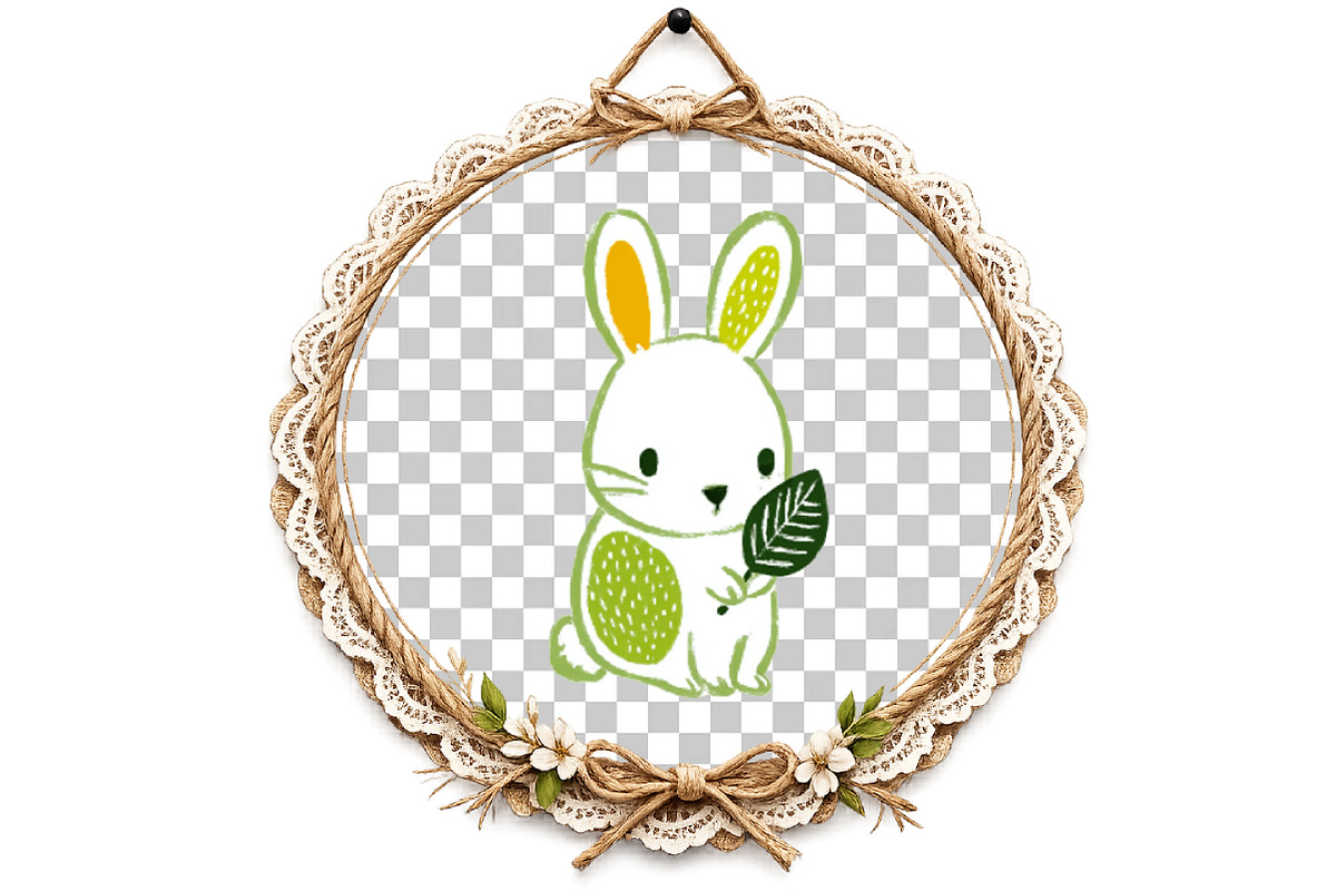 Spring Baby Bunny Clipart, an Illustration by DreamArtGraphic (Photo 6 of 8)