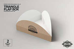 Triangle Flap Box Packaging Mockup